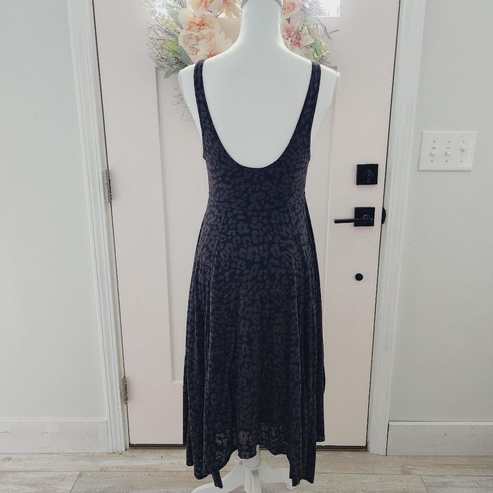 FREE PEOPLE Gray Burnout Leopard Print Tank Midi Dress - Picture 4 of 7